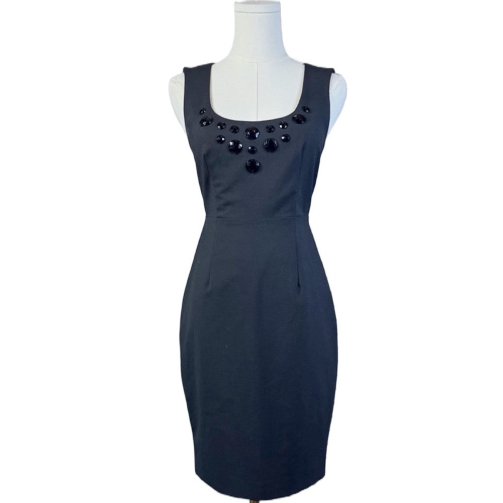 Express Black Embellished Sheath Dress Sleeveless Cocktail Size 2 Classic